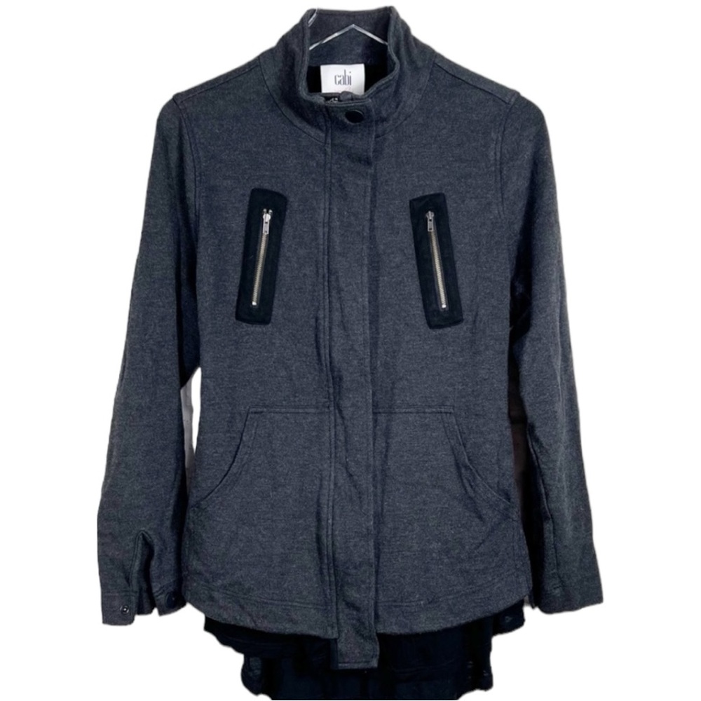CAbi Love Carol Modern Mesh Jacket XS Lightweight Utility Gray 3184